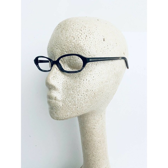 Valentino Black W Clear Stripes Oval Glasses main image 4